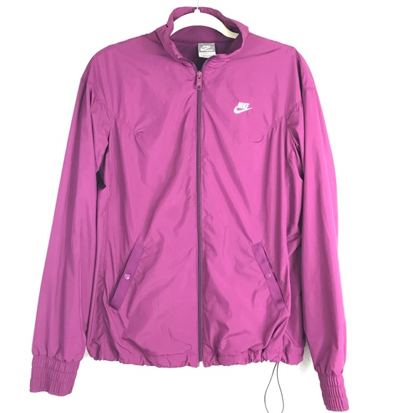 Nike Zip Up Windbreaker Fuchsia Jacket L